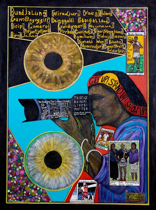 Artwork painted by Aunty Kath Dodd Farrawell in honoring her friend Aunty Barbara McGrady 