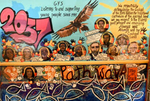 (Figure 1.5) One wall of the mural at Glebe Youth Service